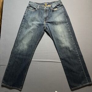 Lucky Brand Men's 181 Relaxed Straight Jeans Blue  Denim Size 36x32